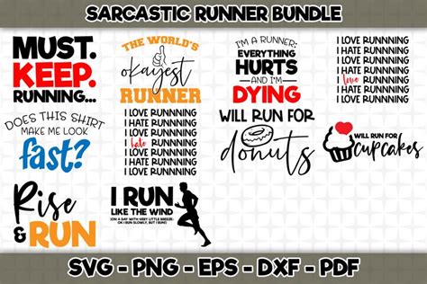 Download Free Sarcastic Runner Bundle SVG Cut Files Files