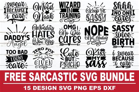 Download Free Sarcastic svg bundle Commercial Use DXF Files
