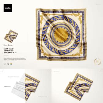Download Free Satin Scarf Mockup Set PSD Templates Generator PSD Files