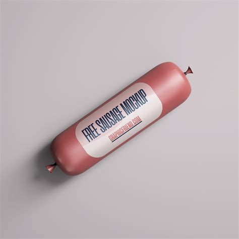 Download Free Sausage Mockup - Front View TIFF PSD Generator