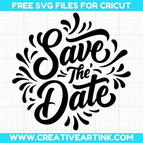 Download Free Save the date - SVG file Commercial Use Free PSD Mockups