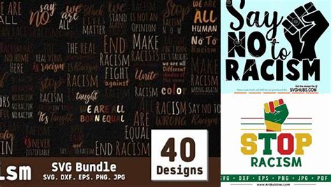 Download Free Say No To Racism SVG DXF Files