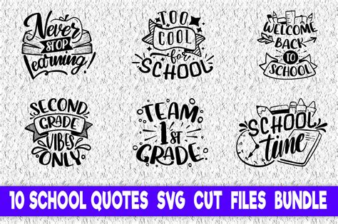 Download Free School quotes bundle svg DXF Files