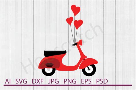 Download Free Scooter SVG, Scooter DXF, Cuttable File DXF Files