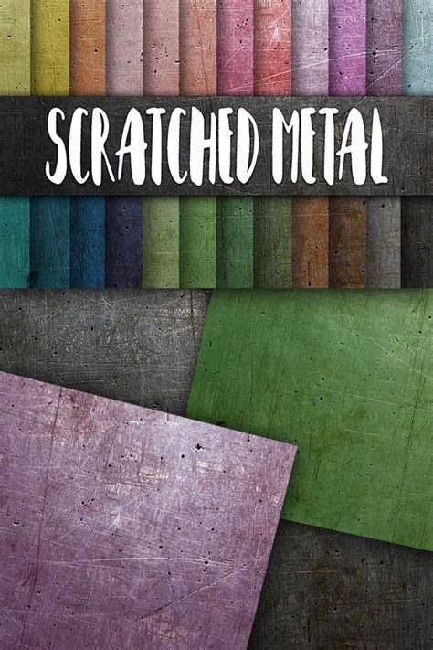 Download Free Scratched Metal Textures Digital Paper Crafts