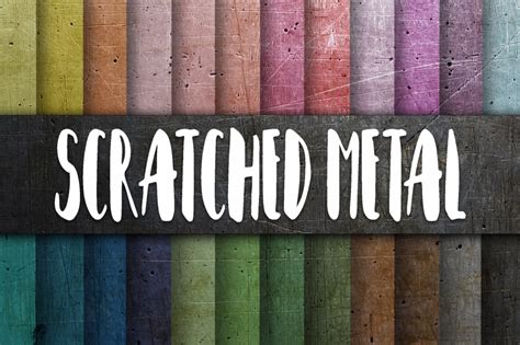 Download Free Scratched Metal Textures Digital Paper Files