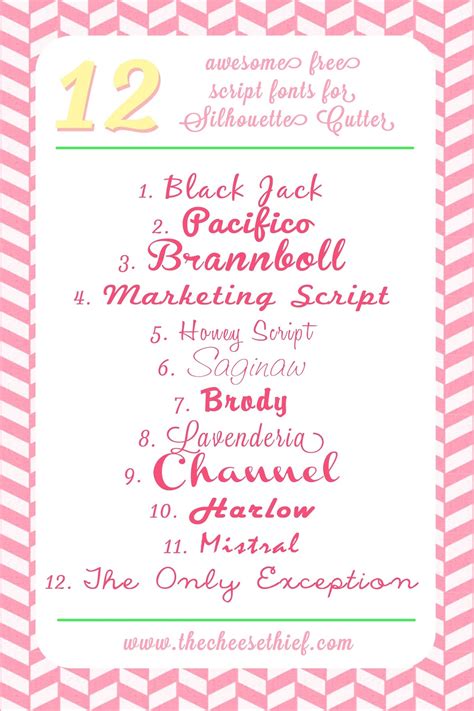 Download Free Script Word Set Cameo