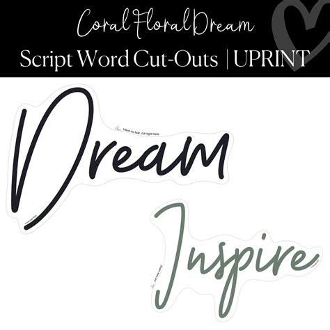 Download Free Script Word Set Cut Images