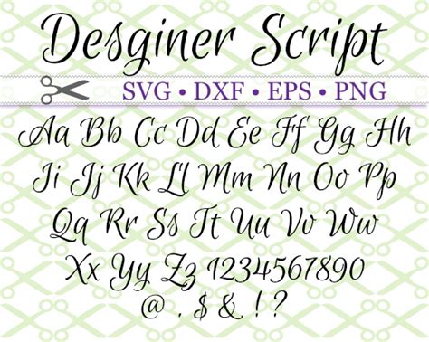 Download Free Script Word Set Files DXF Files