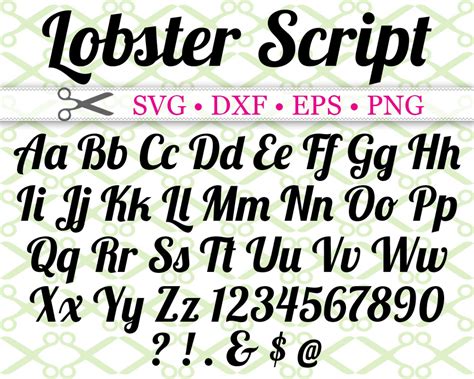 Download Free Script Word Set Silhouette DXF Files
