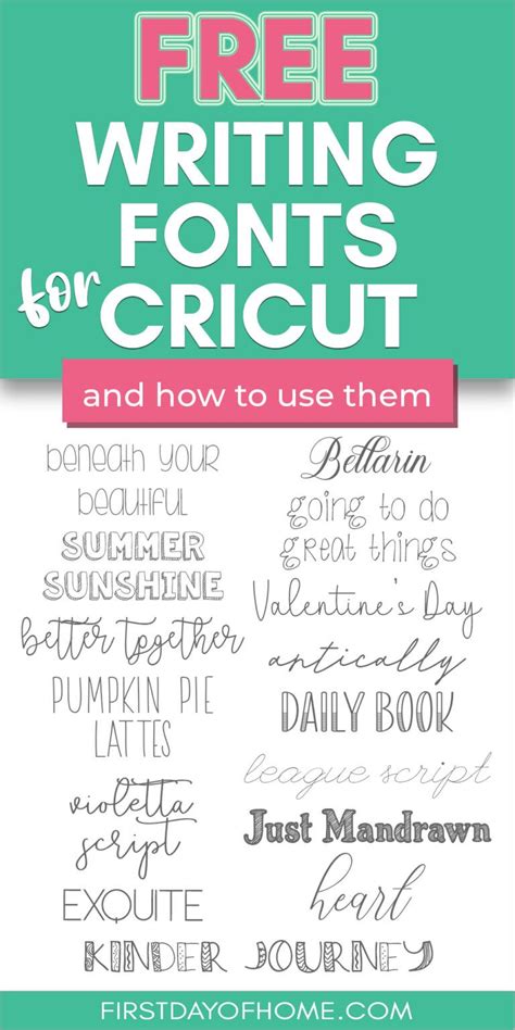 Download Free Script Word Set for Cricut