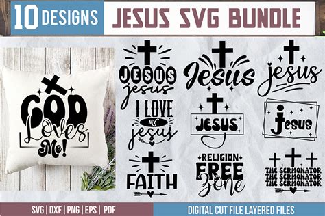 Download Free Scripture SVG Bundle Jesus Commercial Use DXF Files