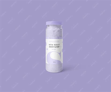 Download Free Sea Salt Plastic Jar Mockup PSD Generator PSD Files