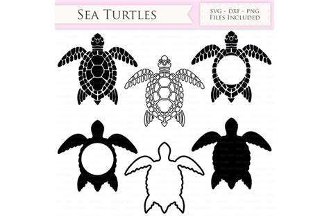 Download Free Sea Turtle SVG Files and Monogram Printable