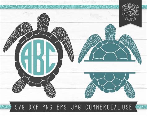 Download Free Sea Turtle SVG Files and Monogram for Cricut Machine