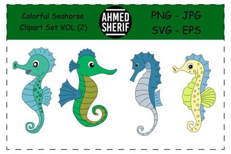 Download Free Seahorse Clipart Set Files Free PSD Mockups