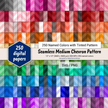 Download Free Seamless Medium Chevron Digital Paper - 250 Colors Tinted Files DXF Files