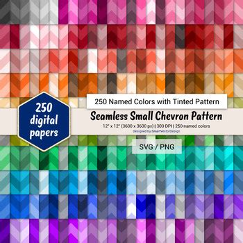 Download Free Seamless Small Chevron Digital Paper - 250 Colors Tinted Files For Crafts