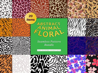 Download Free Seamless abstract pattern of animal elements Crafts