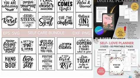 Download Free Self Love PLanner Cut Files