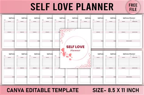 Download Free Self Love PLanner Files For Crafts
