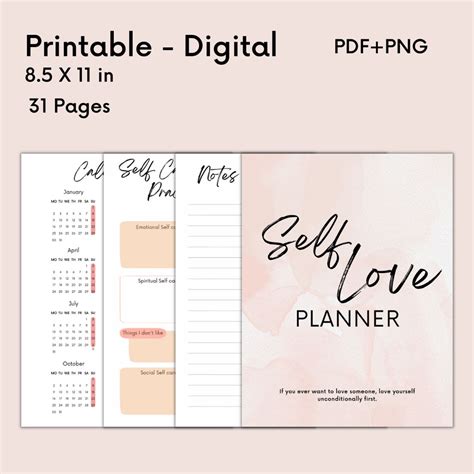 Download Free Self Love PLanner Images