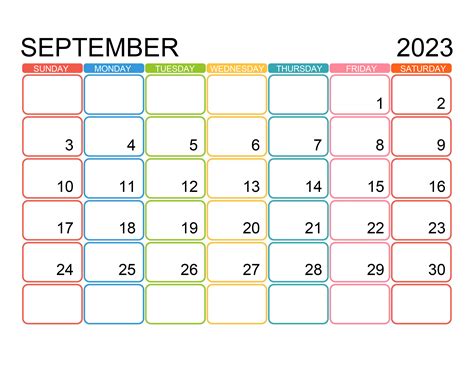 Free September Calendar