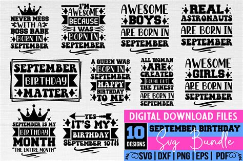 Download Free September SVG Commercial Use DXF Files