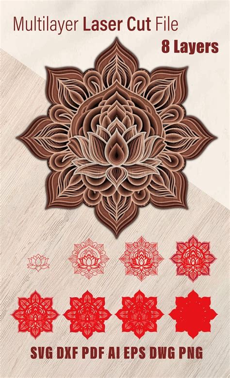 Download Free Set of 4 Mandalas - Cutting Files Commercial Use DXF Files
