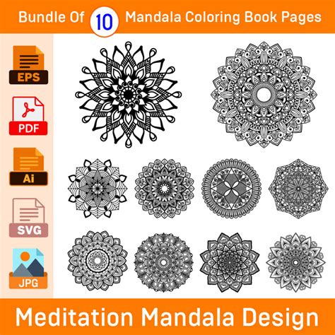 Download Free Set of 4 Mandalas - Cutting Files Printable
