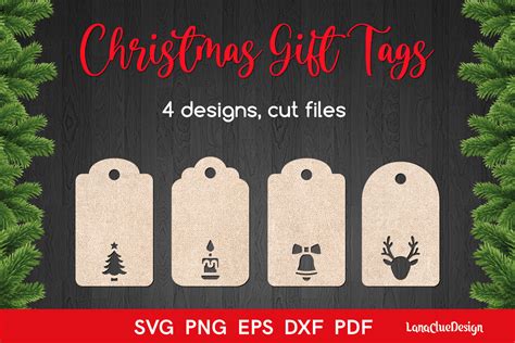 Download Free Set of 4 Printable Map Tags Cut Files