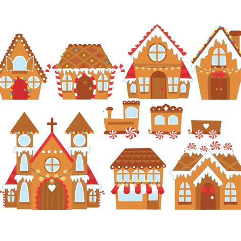 Download Free Set of Christmas gingerbread. Commercial Use