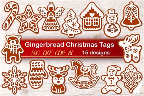 Download Free Set of Christmas gingerbread. Cut Files