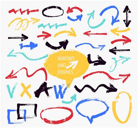Download Free Set of arrows and frames Cut Images