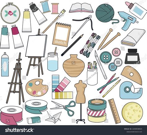 Download Free Set of vector objects Crafts