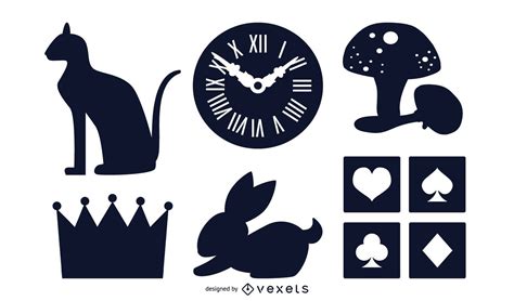Download Free Set of vector objects Silhouette Free PSD Mockups