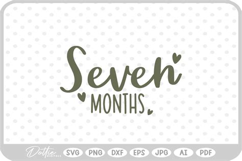 Download Free Seven months svg DXF Files
