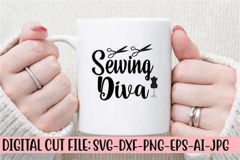 Download Free Sewing diva SVG Cut File Commercial Use DXF Files