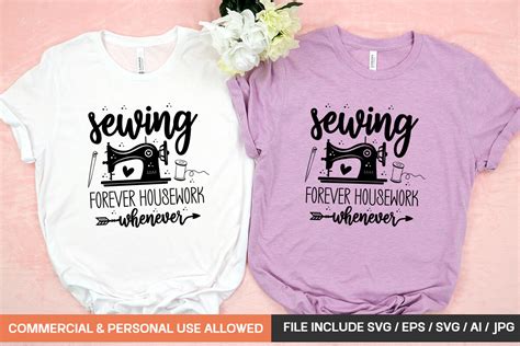 Download Free Sewing forever housework whenever SVG Cut File Files