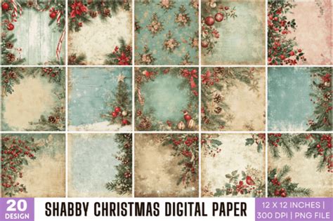 Download Free Shabby Christmas Texture Paper Pack Images