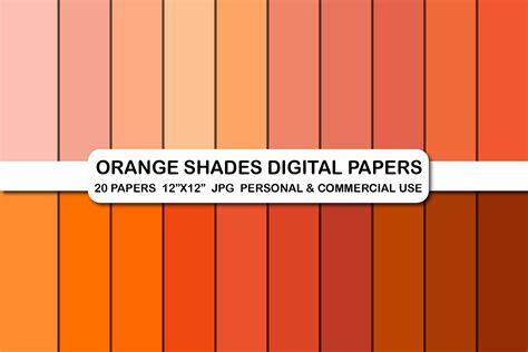 Download Free Shades of Orange Pattern Digital Background Papers Printable