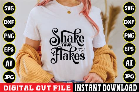 Download Free Shake Your Flakes SVG Cut File Commercial Use