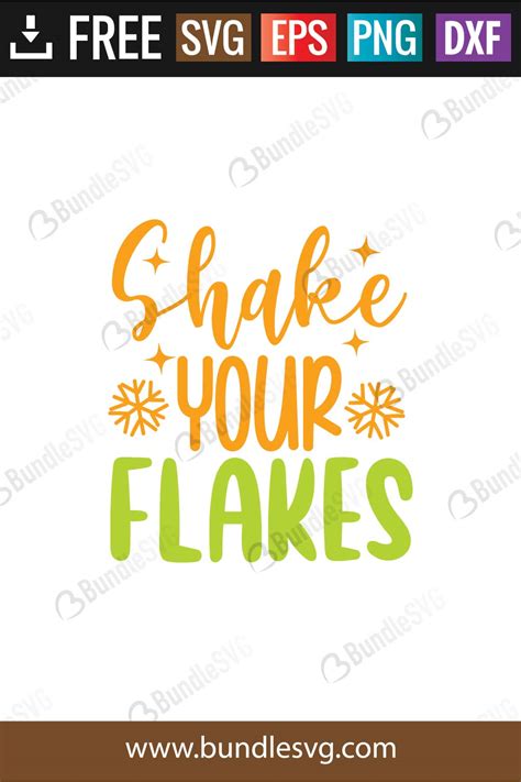 Download Free Shake Your Flakes SVG Cut File Images