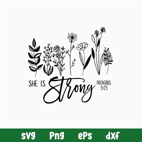 Download Free She Is Strong SVG Cut File Creativefabrica DXF Files