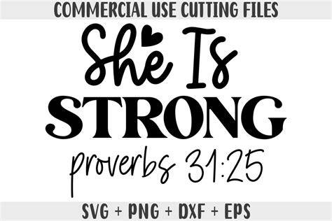 Download Free She Is Strong SVG Cut File Creativefabrica For Crafts