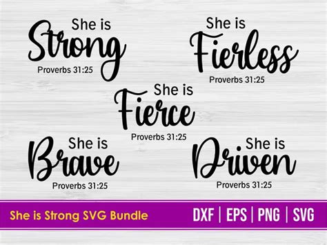 Download Free She Is Strong SVG Cut File Cricut SVG DXF Files
