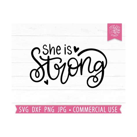 Download Free She Is Strong SVG Cut File Images