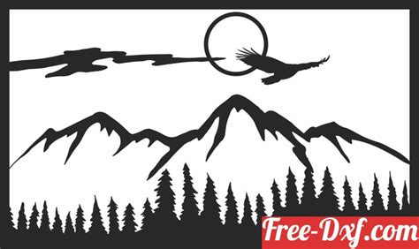 Download Free She Will Move Mountains Cutting Design DXF Files