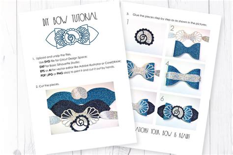Download Free Shell Hair bow template SVG, DXF, PDF with DIY tutorial Images