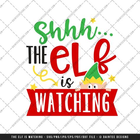Download Free Shh...the Elf is watching Cutting File DXF Files